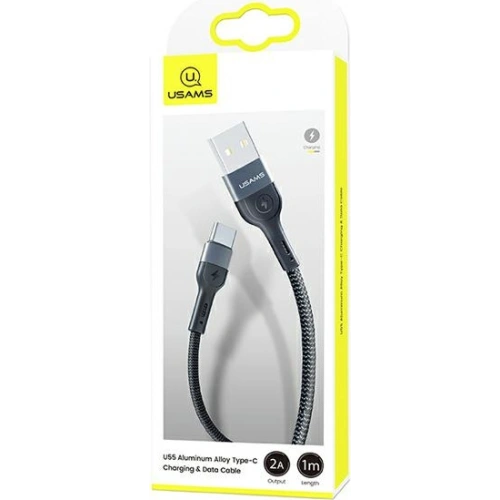 Kup Cablul împletit USAMS U55 2A USB-C negru/black 1m SJ449USB01 - USA326BLK - {ean13} - Sklep Home Screen