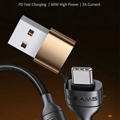 Kup Cablul împletit USAMS U62 2xUSB-C/USB-A /lightning 1,2m PD Încărcare rapidă negru/SJ483USB01 - USA328BLK - {ean13} - Sklep Home Screen