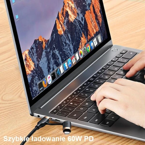 Kup Cablul împletit USAMS U62 2xUSB-C/USB-A /lightning 1,2m PD Încărcare rapidă negru/SJ483USB01 - USA328BLK - {ean13} - Sklep Home Screen