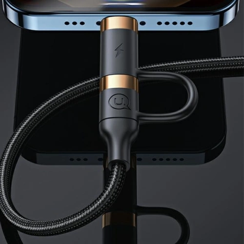 Kup Cablul împletit USAMS U62 2xUSB-C/USB-A /lightning 1,2m PD Încărcare rapidă negru/SJ483USB01 - USA328BLK - {ean13} - Sklep Home Screen