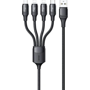 Kup Kabel pletený USAMS U73 4w1 1.2m 3A Rychlé nabíjení (2xlightning/microUSB/USB-C) SJ516USB01 - USA329 - {ean13} - Sklep Home Screen
