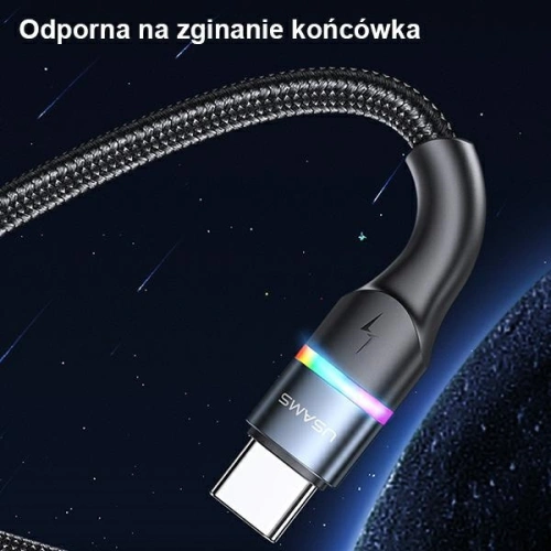 Buy USAMS Nylon Cable U76 USB-C - USB-C 100W PD Fast Charging 1.2m black SJ537USB01(US-SJ537) - USA330BLK - {ean13} - Home Screen Store Europe