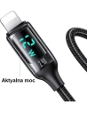 Kup Cablul împletit USAMS U78 lightning 1.2m LED 2.4A Încărcare Rapidă negru/black SJ543USB01 - USA331BLK - {ean13} - Sklep Home Screen