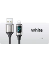 Kup Kabel împletit USAMS U78 lightning 1.2m LED 2.4A Încărcare rapidă argintiu negru SJ543USB02 - USA332SLVBLK - {ean13} - Sklep Home Screen