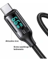 Kup Kábel fonott USAMS U78 USB-C 1.2m LED 6A Gyors Töltés fekete/black SJ544USB01 - USA334BLK - {ean13} - Sklep Home Screen