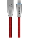 Cablu împletit USAMS U-Light USB-C roșu 1,2m TCZSUSB04