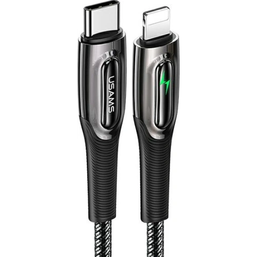 Kup USAMS USB-C auf Lightning Smart Power-off Kabel 20W PD 1.2m schwarz/black SJ518USB01 - USA343BLK - {ean13} - Sklep Home Screen