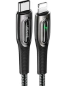 USAMS USB-C auf Lightning Smart Power-off Kabel 20W PD 1.2m schwarz/black SJ518USB01