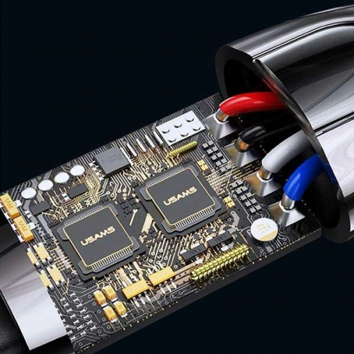 USAMS USB-C a Lightning Smart Power-off 20W PD Kábel 1.2m fekete/black SJ518USB01