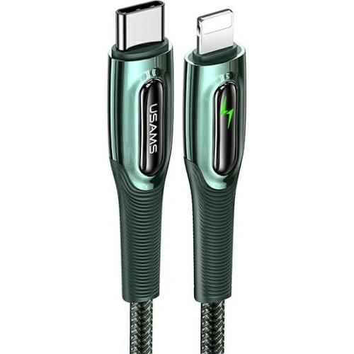 Kup Kabel pleciony USAMS USB-C auf Lightning Smart Power-off 20W PD Cable1.2m dunkelgrün/dark green SJ518USB02 - USA344GRN - {ean13} - Sklep Home Screen