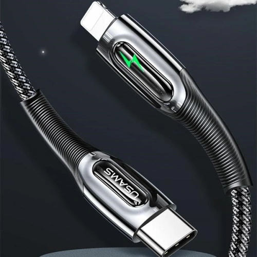 Kup Kabel pleciony USAMS USB-C auf Lightning Smart Power-off 20W PD Cable1.2m dunkelgrün/dark green SJ518USB02 - USA344GRN - {ean13} - Sklep Home Screen