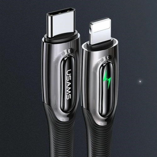 Kup Kabel pleciony USAMS USB-C auf Lightning Smart Power-off 20W PD Cable1.2m dunkelgrün/dark green SJ518USB02 - USA344GRN - {ean13} - Sklep Home Screen