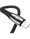 Kabel pletený USAMS U-Tone lightning 1.2m Power-off 2A Rychlé nabíjení černý/black SJ344USB01