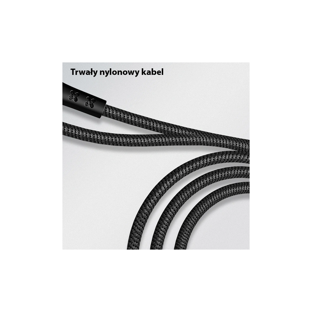 Kabel pleciony USAMS U-Tone microUSB 1.2m Power-off 2A Fast Charging czarny/black SJ346USB01