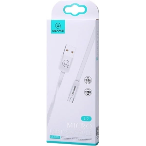 USAMS Flat Cable U2 microUSB 1,2m white SJ201MIC02 (US-SJ201)