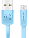 Plochý kabel USAMS U2 microUSB 1,2m modrý/blue SJ201MIC04