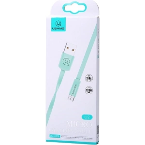 USAMS Flat Cable U2 microUSB 1,2m blue SJ201MIC04 (US-SJ201)