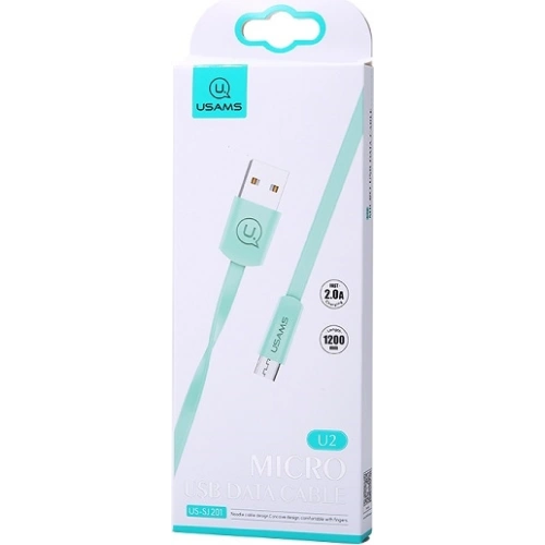 Kup Cablu plat USAMS U2 microUSB 1,2m albastru/blue SJ201MIC04 - USA358BLU - {ean13} - Sklep Home Screen