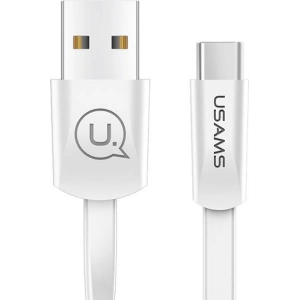 USAMS Flat Cable U2 USB-C 1,2m white SJ200TC02 (US-SJ200)
