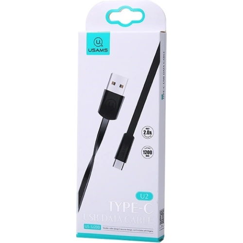 Kup Flaches Kabel USAMS U2 USB-C 1,2m schwarz SJ200TC01 - USA360BLK - {ean13} - Sklep Home Screen