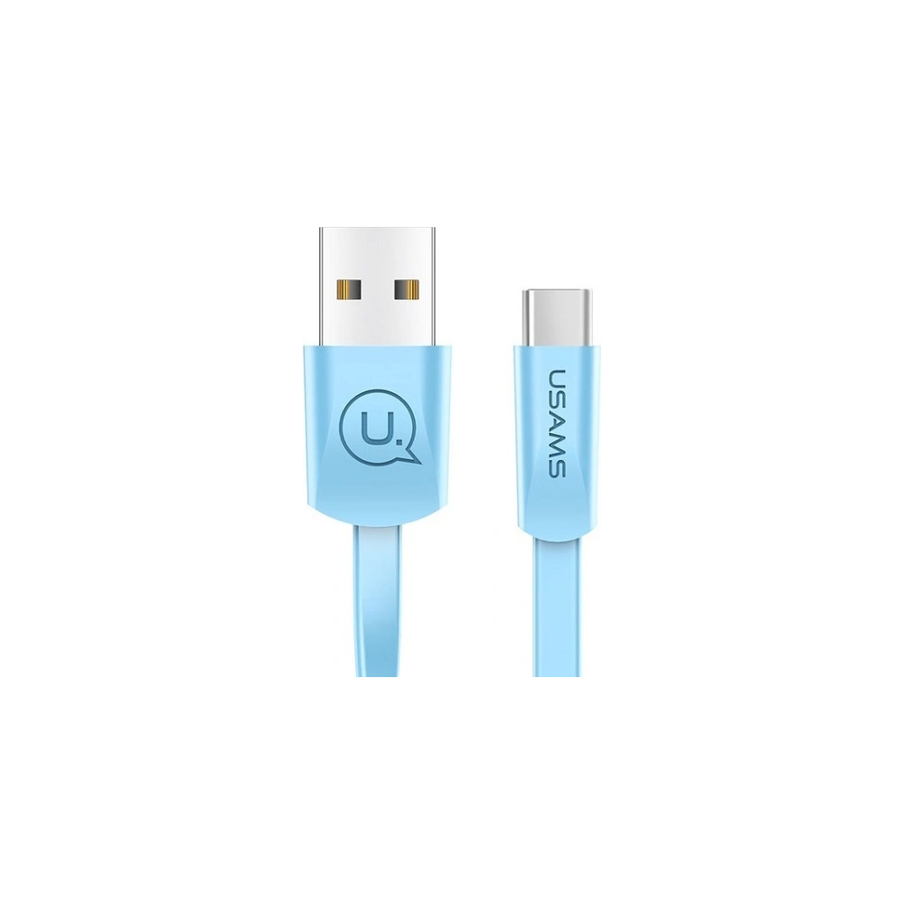 Kabel płaski USAMS U2 USB-C 1,2m niebieski/blue SJ200TC04