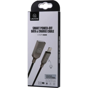 Kabel USAMS power-off U-Sun Lightning černý/black 1,9m IPYSUSB201
