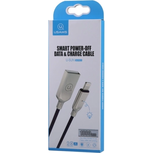Kup Cablu USAMS power-off U-Sun Lightning albastru/blue 1,9m IPYSUSB202 - USA367BLU - {ean13} - Sklep Home Screen