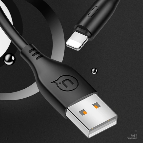 Kup Cablul USAMS U18 lightning 2A Încărcare rapidă 1m negru/black SJ266USB01 - USA369BLK - {ean13} - Sklep Home Screen