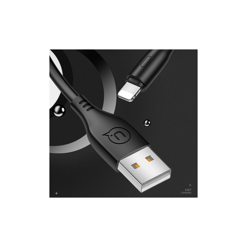 Kabel USAMS U18 lightning 2A Fast Charge 1m czarny/black SJ266USB01
