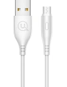 USAMS U18 MicroUSB Kabel 2A Schnellladung 1m weiß SJ268USB02