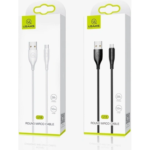 Kup Cablu USAMS U18 microUSB 2A Încărcare rapidă 1m alb/SJ268USB02 - USA370WHT - {ean13} - Sklep Home Screen