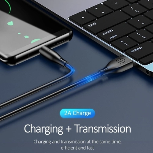 Kup Cablul USAMS U18 USB-C 2A Încărcare Rapidă 1m negru/black SJ267USB01 - USA373BLK - {ean13} - Sklep Home Screen