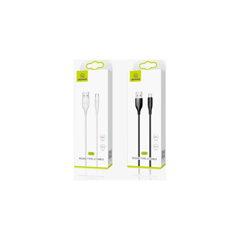 Kabel USAMS U18 USB-C 2A Fast Charge 1m czarny/black SJ267USB01