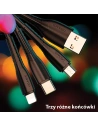 Kup Cablul USAMS U35 3w1 1m 2A Încărcare rapidă negru/black (lightning/microUSB/USB-C) SJ367USB01 - USA377BLK - {ean13} - Sklep Home Screen