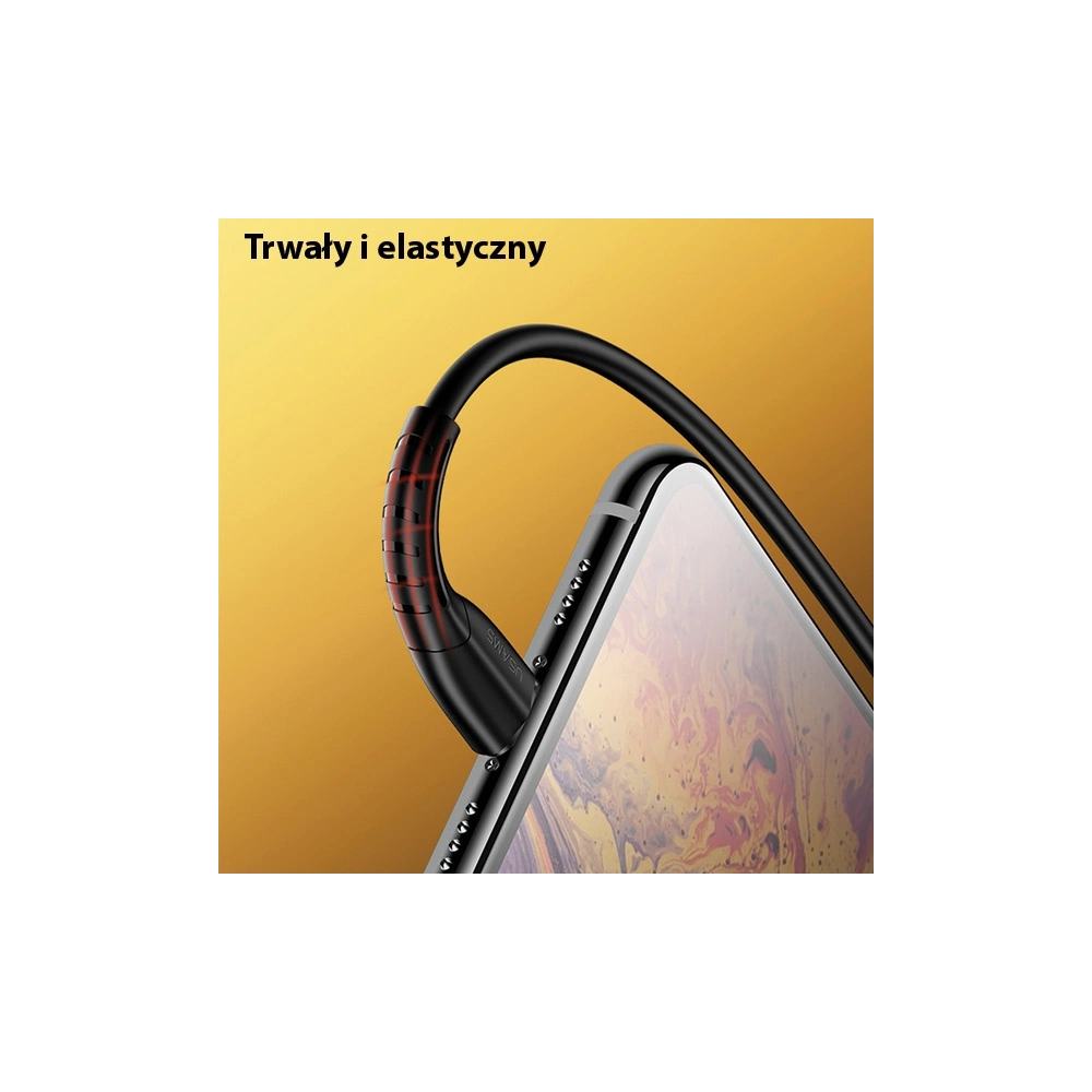 Kabel USAMS U35 3w1 1m 2A Fast Charge czarny/black (lightning/microUSB/USB-C) SJ367USB01