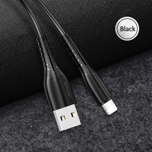 Kup Cablu USAMS U35 lightning 2A Încărcare Rapidă 1m negru/black SJ364USB01 - USA379BLK - {ean13} - Sklep Home Screen