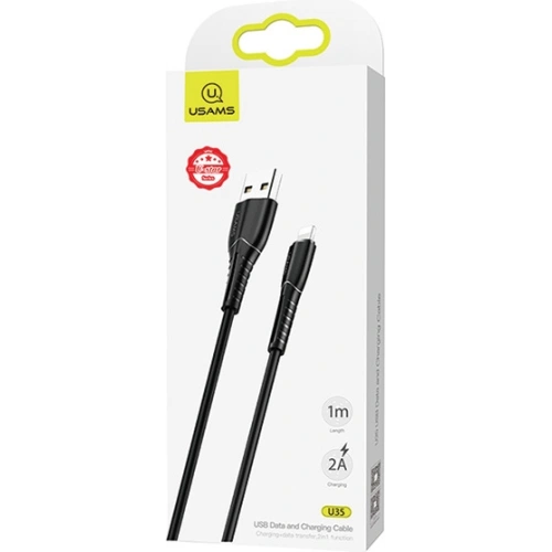 Kup Cablu USAMS U35 lightning 2A Încărcare Rapidă 1m negru/black SJ364USB01 - USA379BLK - {ean13} - Sklep Home Screen