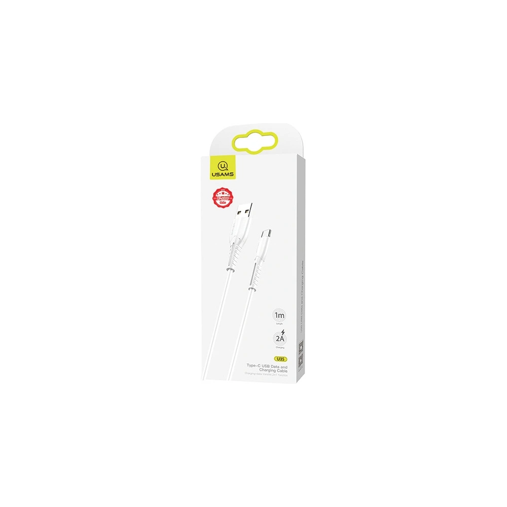 Kabel USAMS U35 USB-C 2A Fast Charge 1m biały/white SJ366USB02