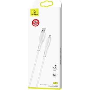 USAMS Cable U38 microUSB 4A Fast Charge for OPPO 1m white SJ375USB02 (US-SJ375)