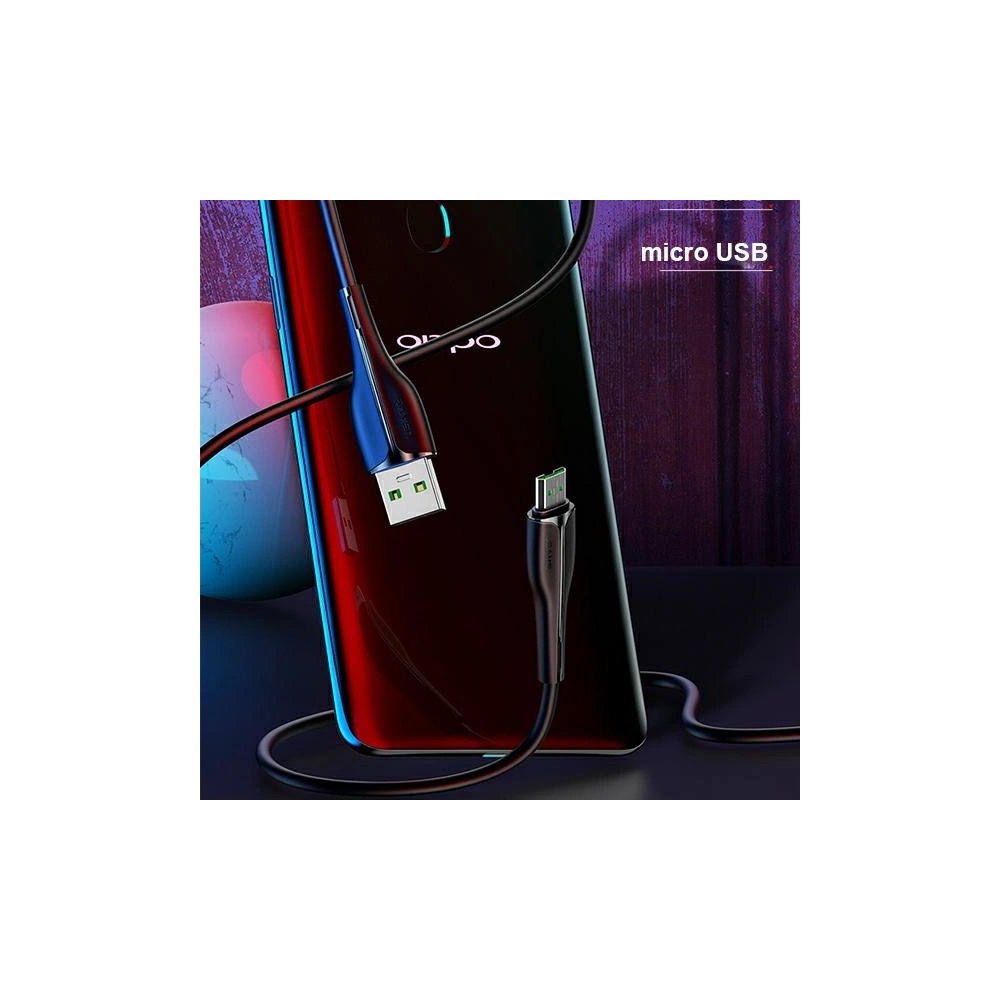 Kabel USAMS U38 microUSB 4A Fast Charge for OPPO 1m czarny/black SJ375USB01