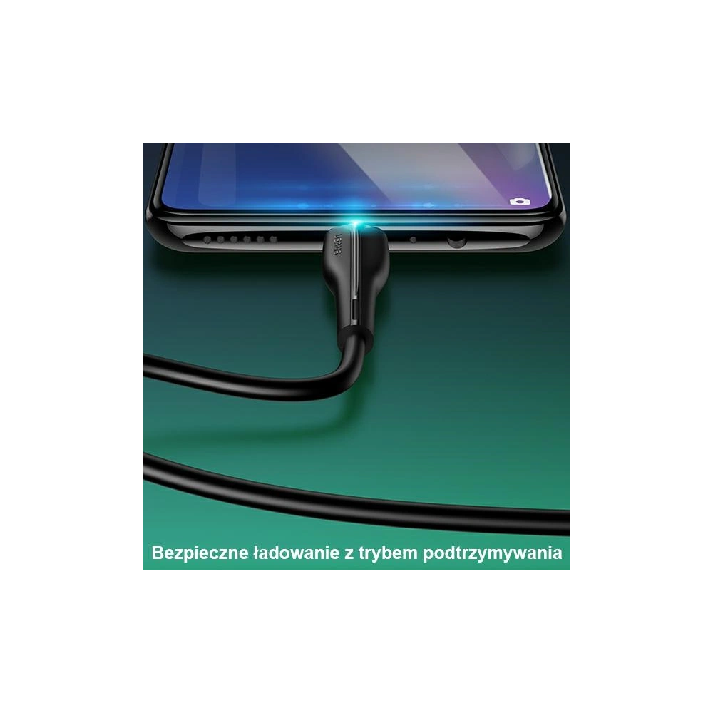 Kabel USAMS U38 microUSB 4A Fast Charge for OPPO 1m czarny/black SJ375USB01