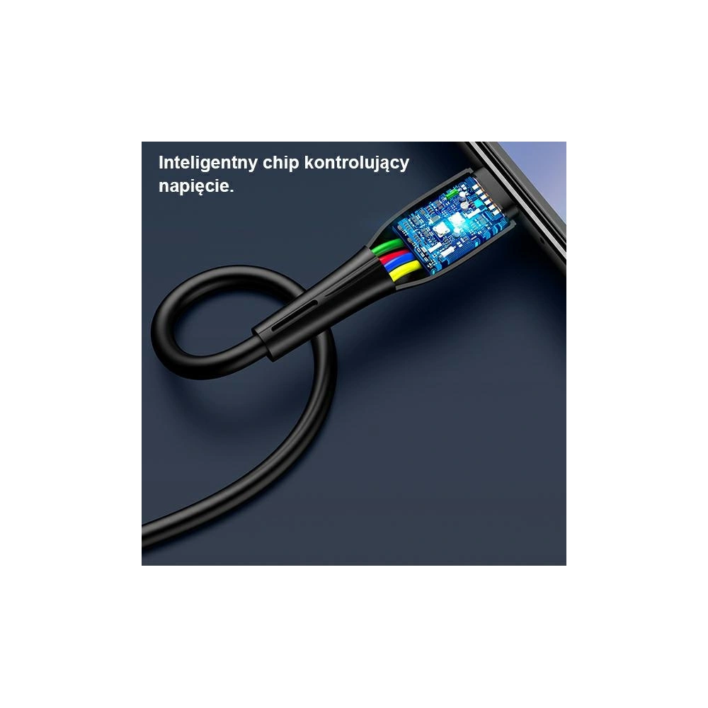 Kabel USAMS U38 microUSB 4A Fast Charge for OPPO 1m czarny/black SJ375USB01