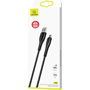 Kabel USAMS U38 microUSB 4A Fast Charge pro OPPO 1m černý/black SJ375USB01