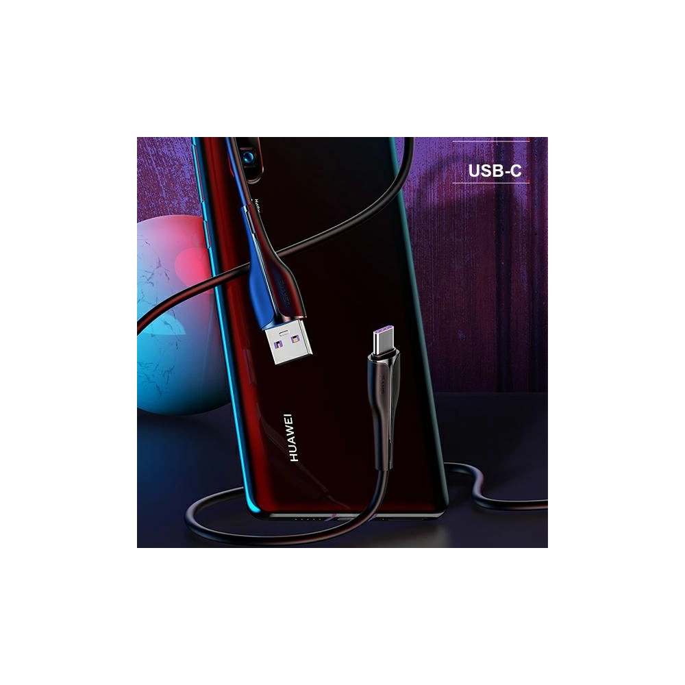 Kabel USAMS U38 USB-C 5A Fast Charge for OPPO/HUAWEI 1m czarny/black SJ376USB01