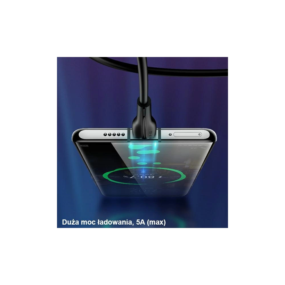 Kabel USAMS U38 USB-C 5A Fast Charge for OPPO/HUAWEI 1m czarny/black SJ376USB01