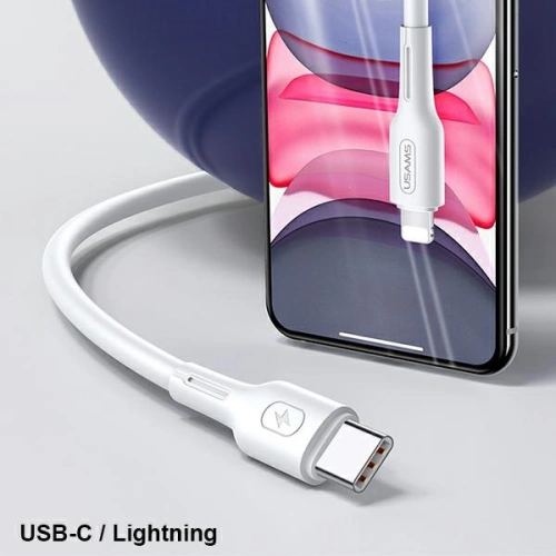 Kup Cablul USAMS U43 USB-C la Lightning 30W PD 1.2m negru/black SJ406USB01 - USA389BLK - {ean13} - Sklep Home Screen