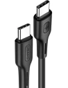 Kábel USAMS U43 USB-C-ről USB-C-re 100W PD Gyors Töltés 5A 1.2m fekete/black SJ459USB01