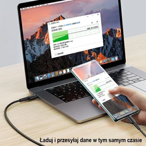 Kup Kabel USAMS U43 USB-C la USB-C 100W PD Încărcare Rapidă 5A 1.2m negru/black SJ459USB01 - USA391BLK - {ean13} - Sklep Home Screen