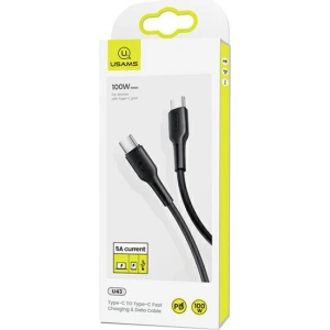 Kabel USAMS U43 USB-C la USB-C 100W PD Încărcare Rapidă 5A 1.2m negru/black SJ459USB01
