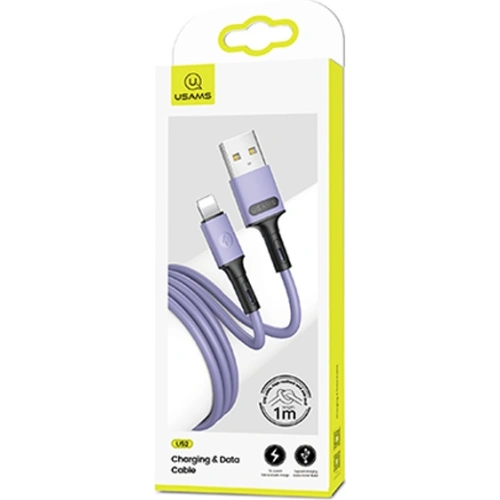 Buy USAMS Cable U52 Lightning 2A Fast Charge 1m purple SJ434USB04 (US-SJ434) - USA395PRP - {ean13} - Home Screen Store Europe